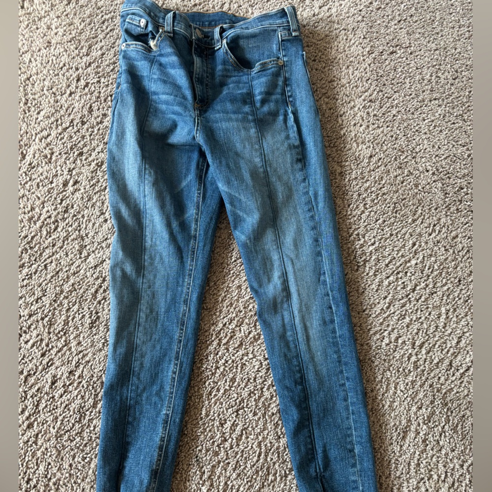 rag & bone Women's Skinny Jeans in Medium Blue Wash